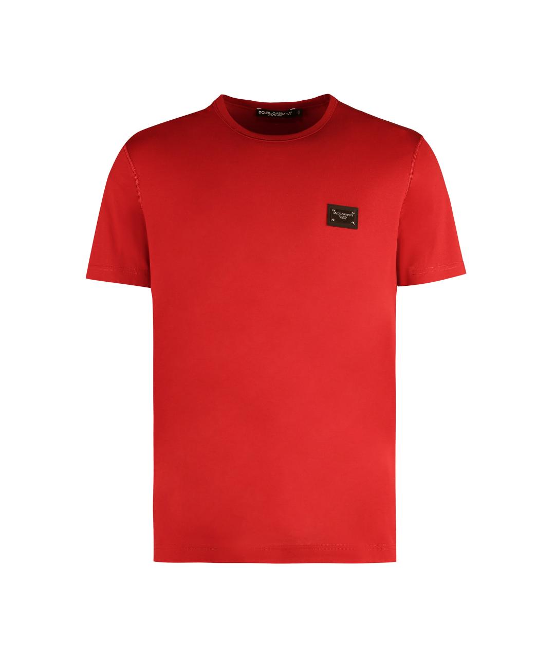 DOLCE&GABBANA Красная хлопковая футболка, фото 1