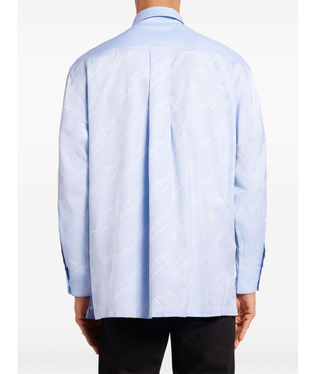 KENZO Голубая хлопковая кэжуал рубашка, фото 4