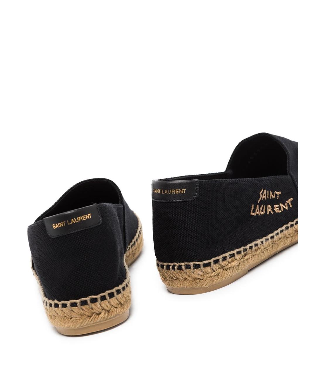 SAINT LAURENT Черные текстильные эспадрильи, фото 2