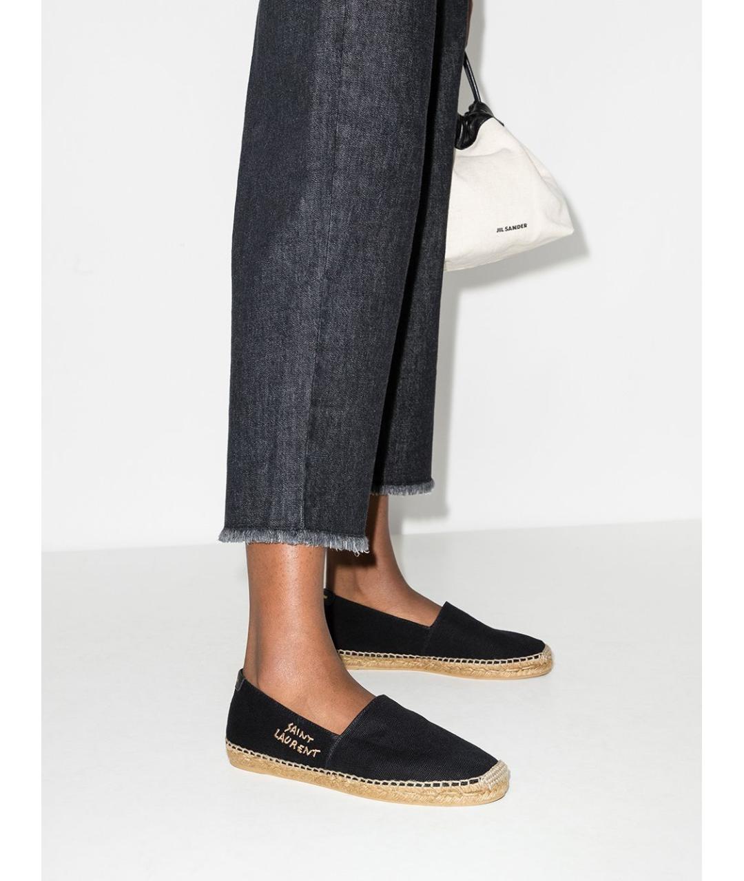 SAINT LAURENT Черные текстильные эспадрильи, фото 3