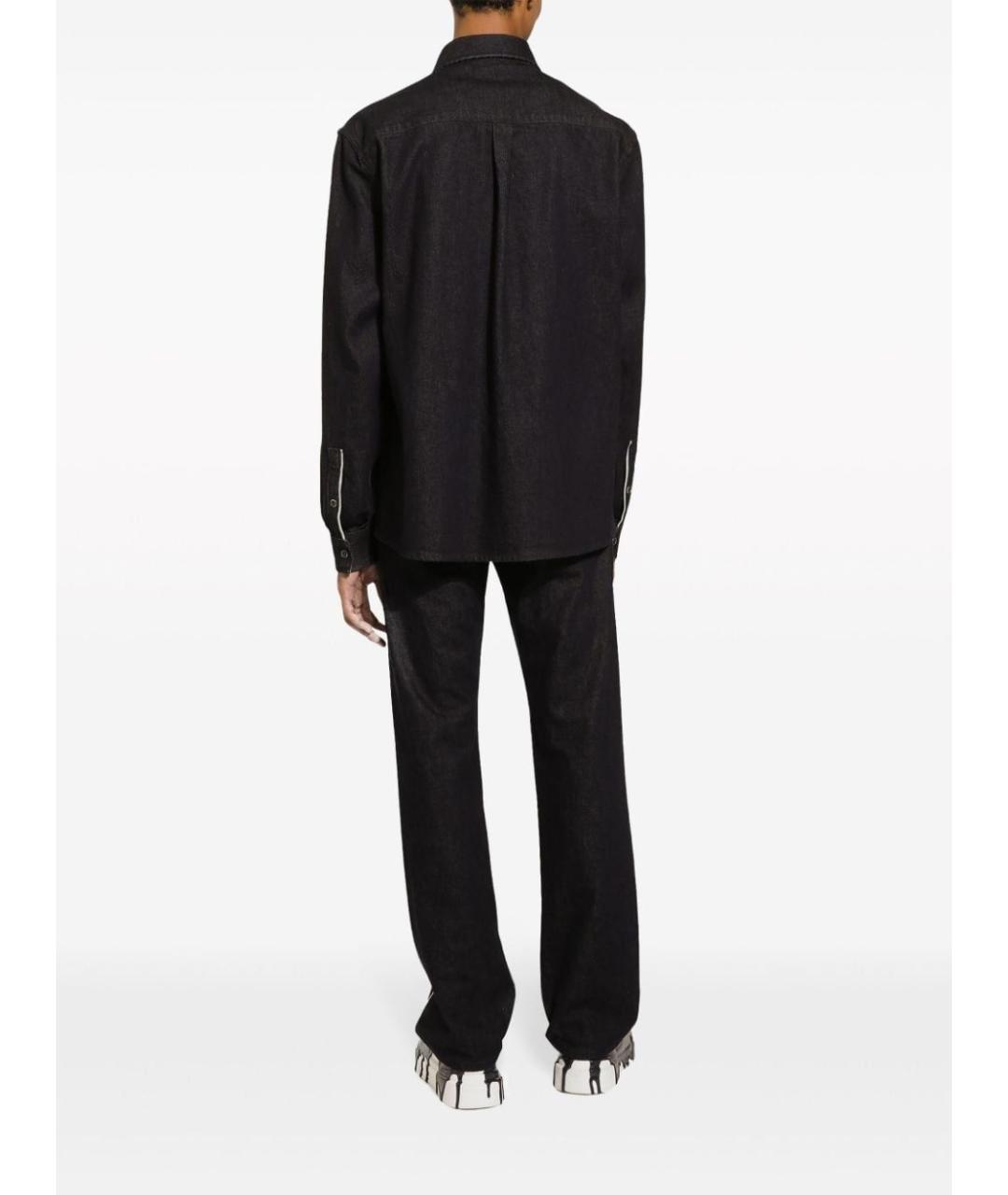 DOLCE&GABBANA Синие хлопковые повседневные брюки, фото 4