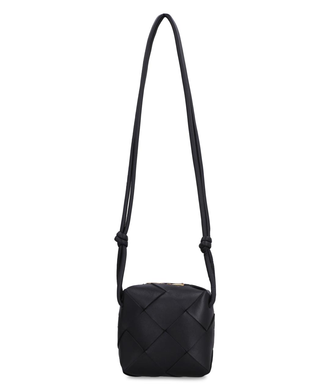 BOTTEGA VENETA Черная кожаная сумка через плечо, фото 4