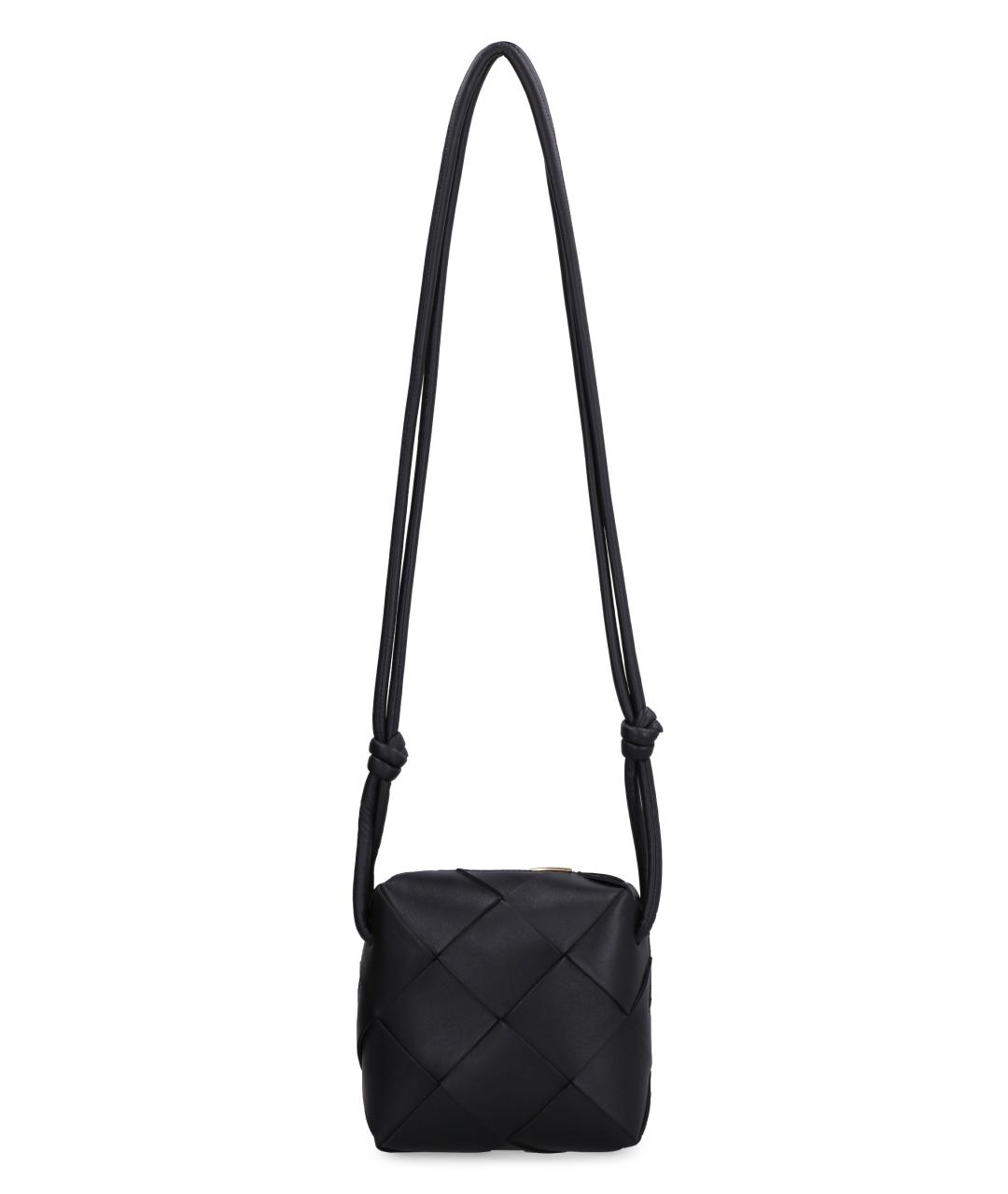 BOTTEGA VENETA Черная кожаная сумка через плечо, фото 2