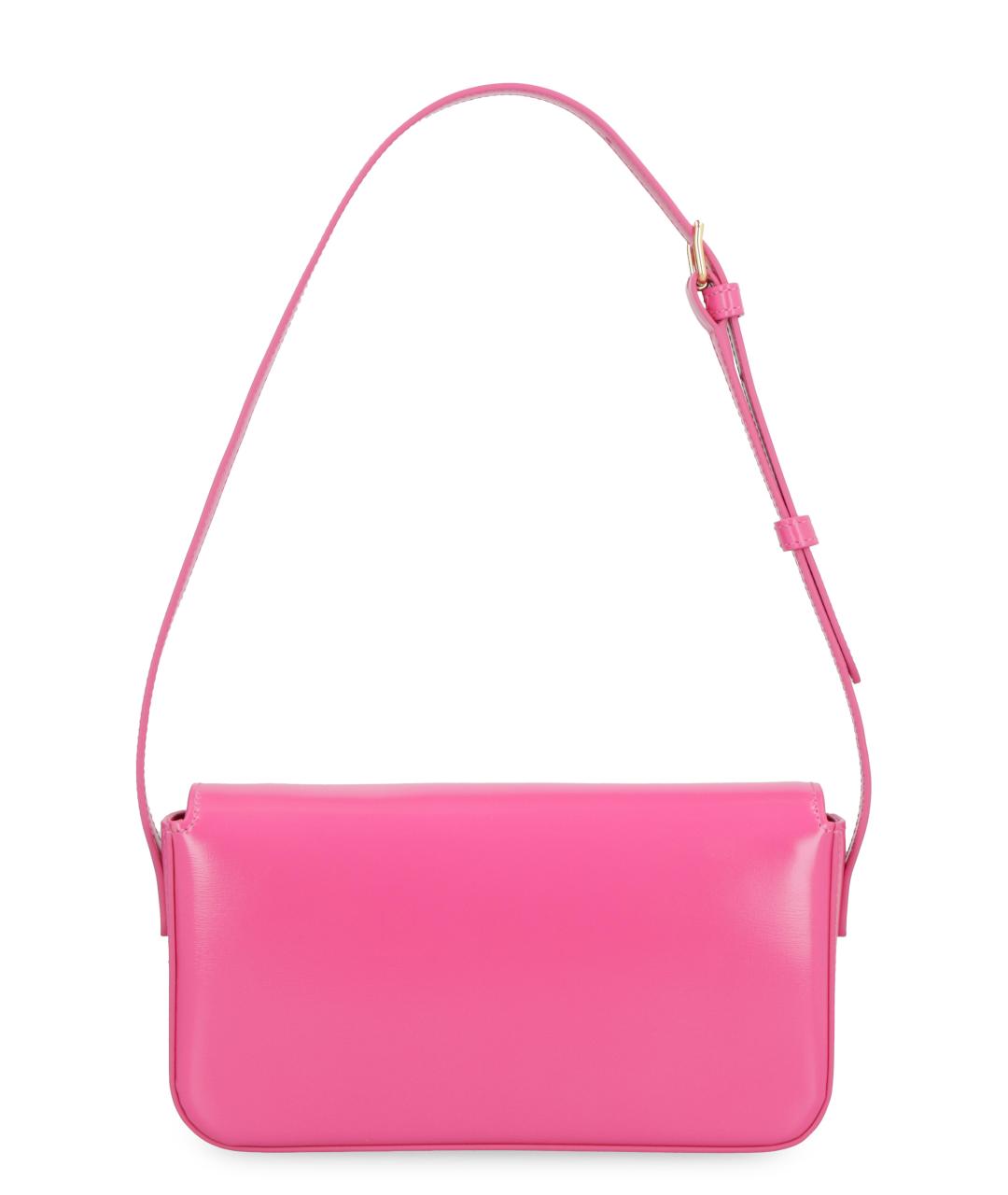 CELINE Розовая кожаная сумка через плечо, фото 4