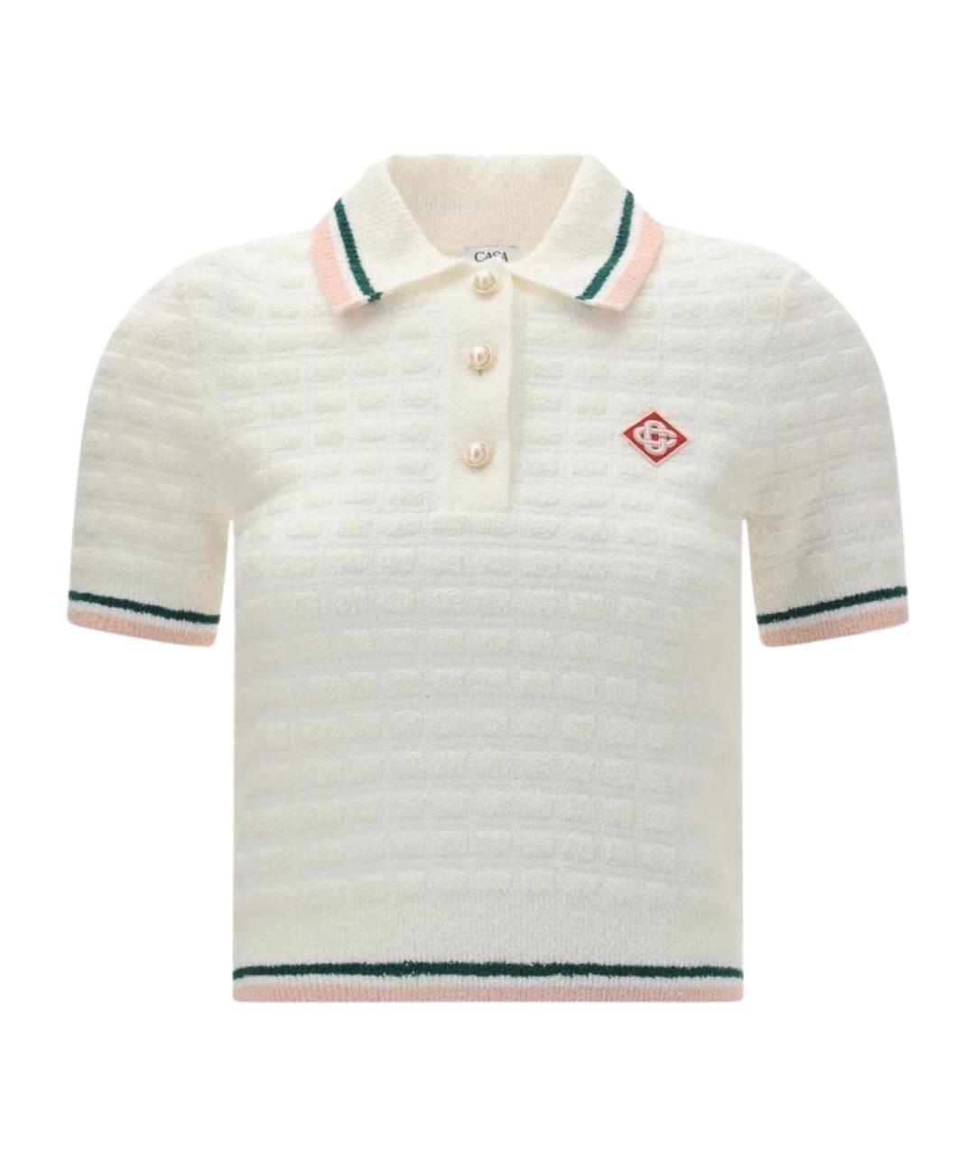 CASABLANCA Белая хлопковая футболка, фото 1