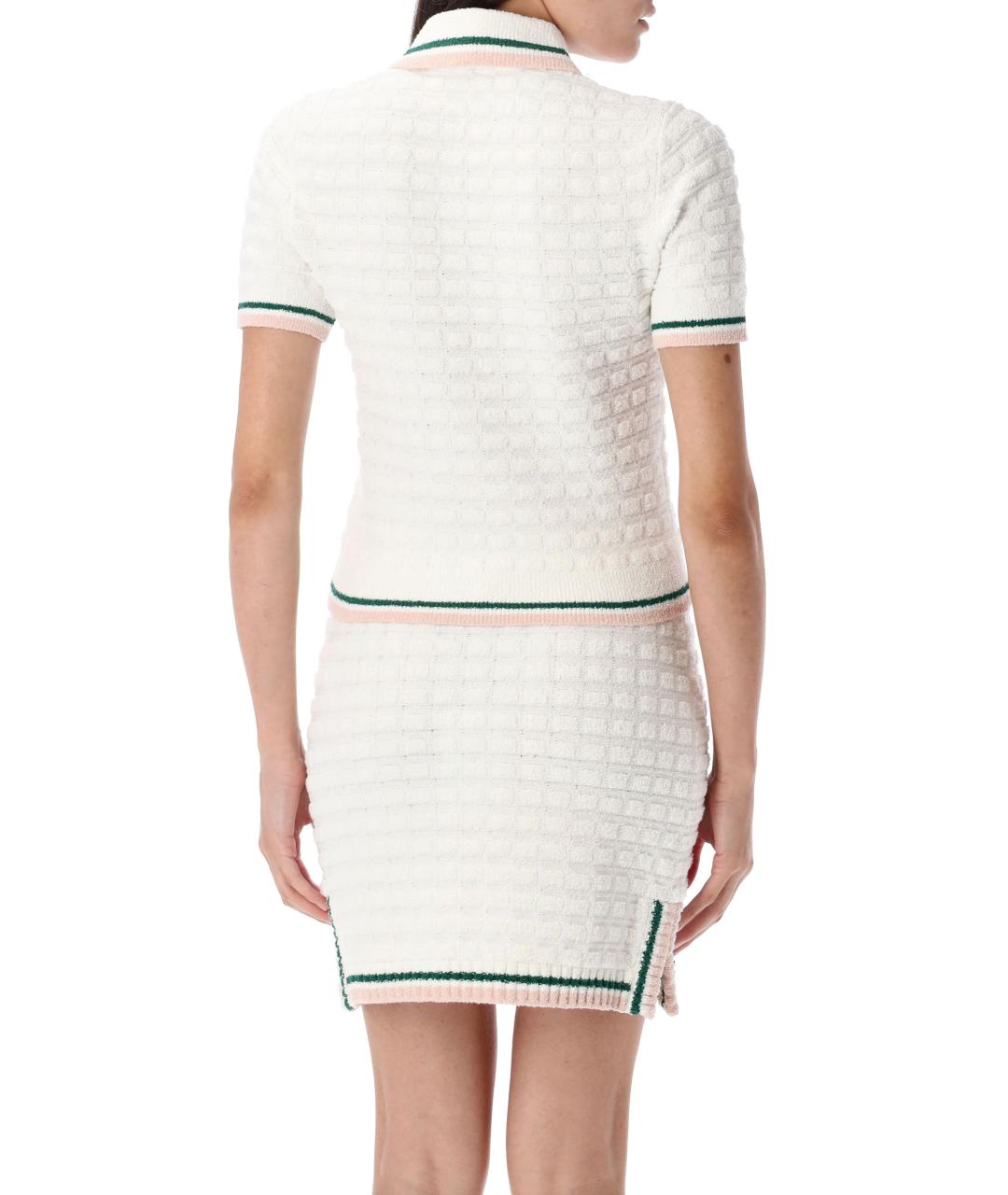 CASABLANCA Белая хлопковая футболка, фото 2