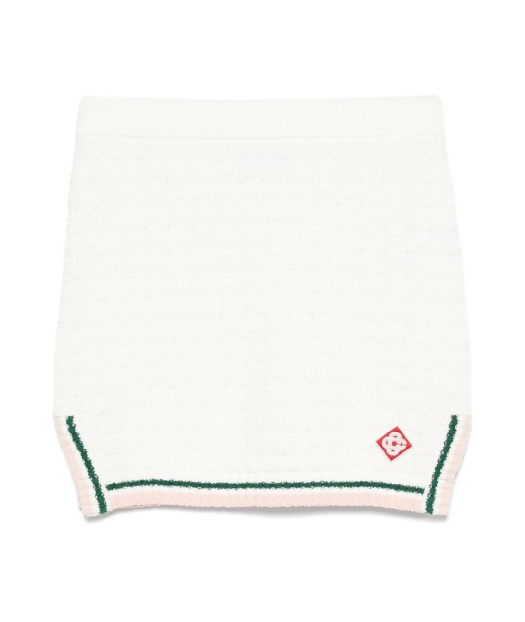 CASABLANCA Белая хлопковая юбка мини, фото 1