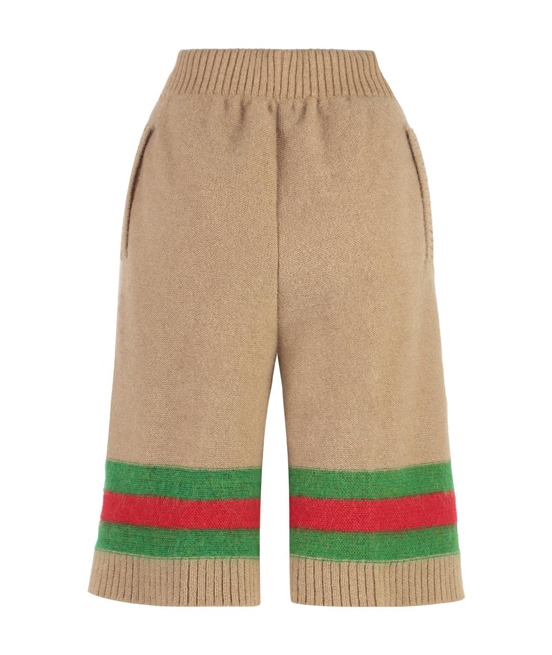 GUCCI Бежевые шерстяные шорты, фото 2