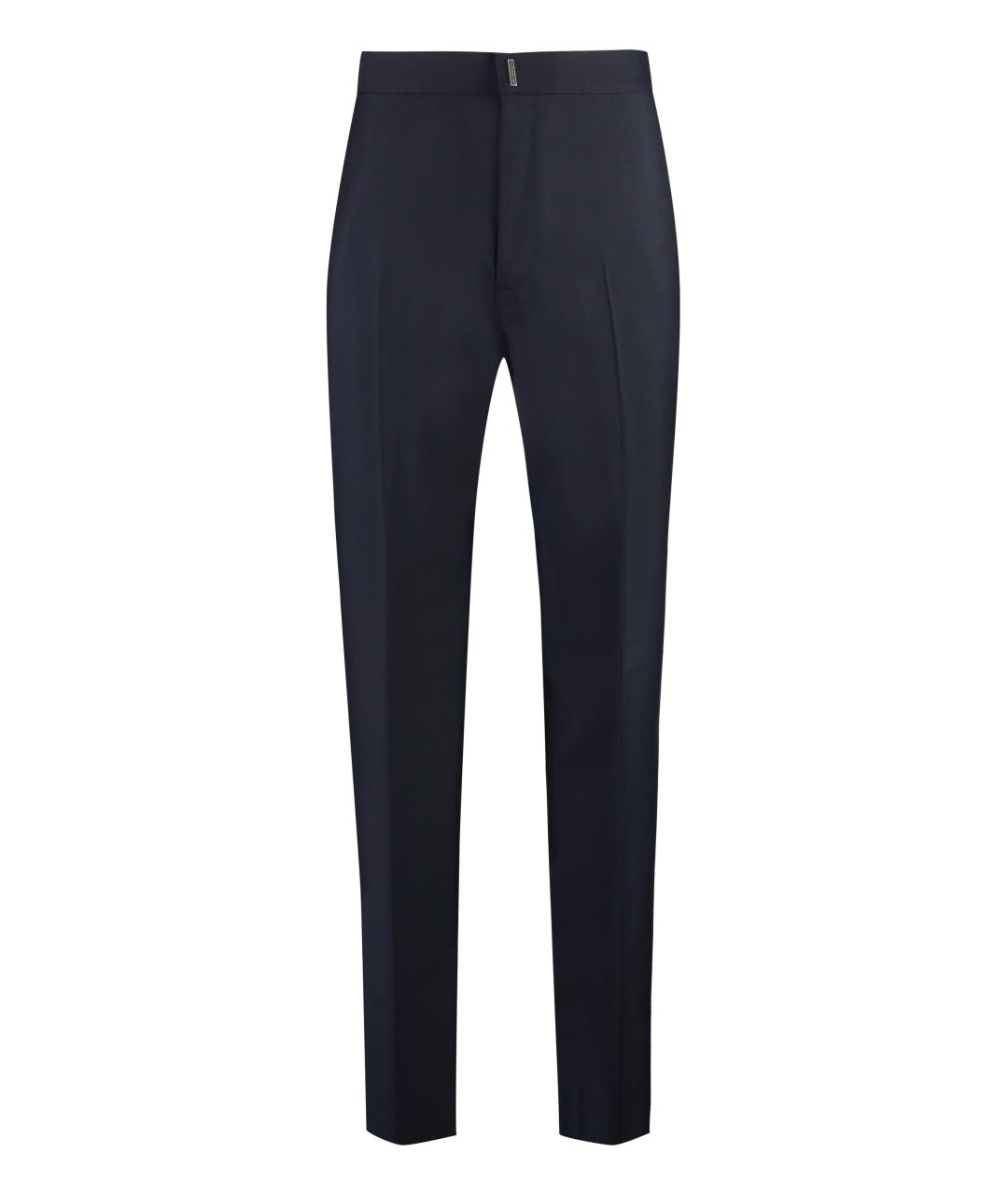 GIVENCHY Синие шерстяные повседневные брюки, фото 1