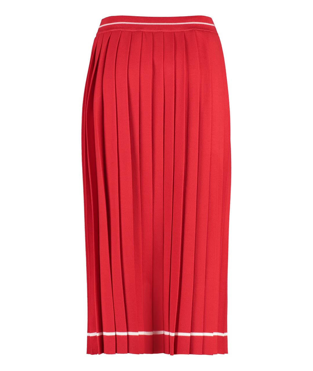 GUCCI Красная шерстяная юбка миди, фото 2