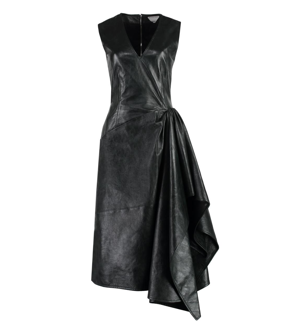BOTTEGA VENETA Зеленые кожаное платье, фото 1