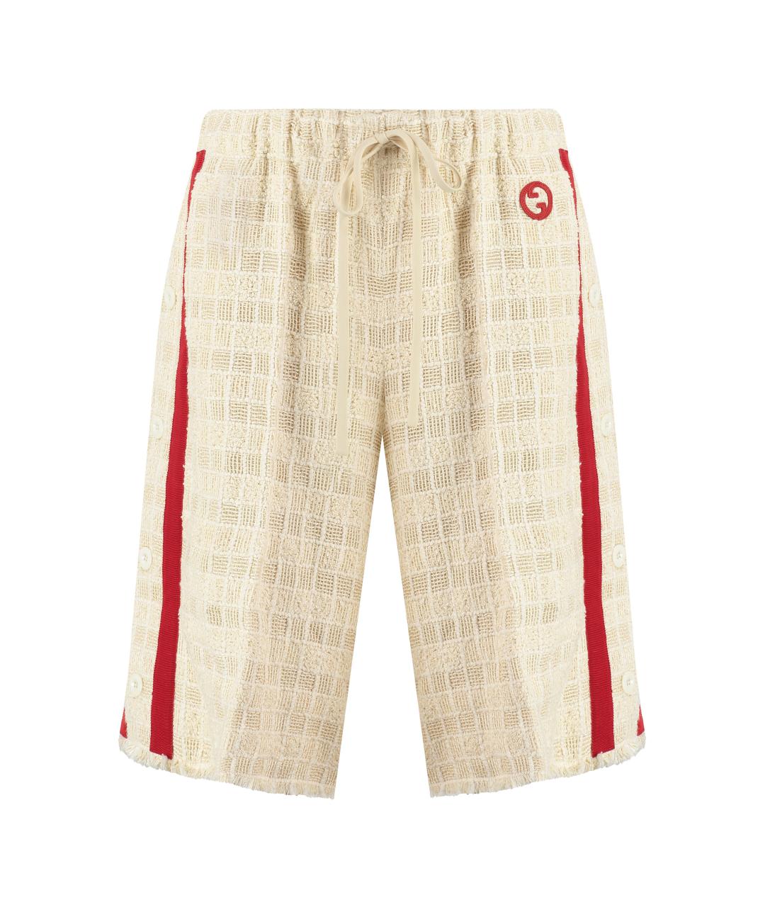 GUCCI Бежевые полиэстеровые шорты, фото 1