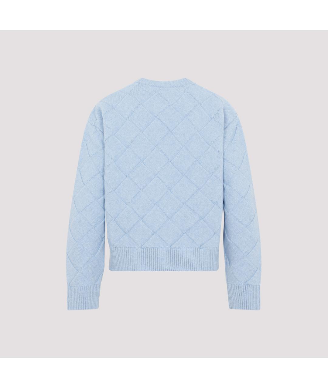 BOTTEGA VENETA Голубой шерстяной джемпер / свитер, фото 4