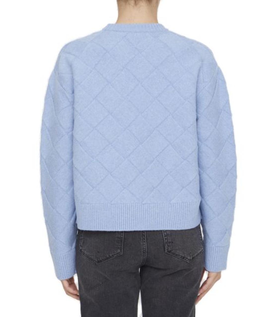 BOTTEGA VENETA Голубой шерстяной джемпер / свитер, фото 3
