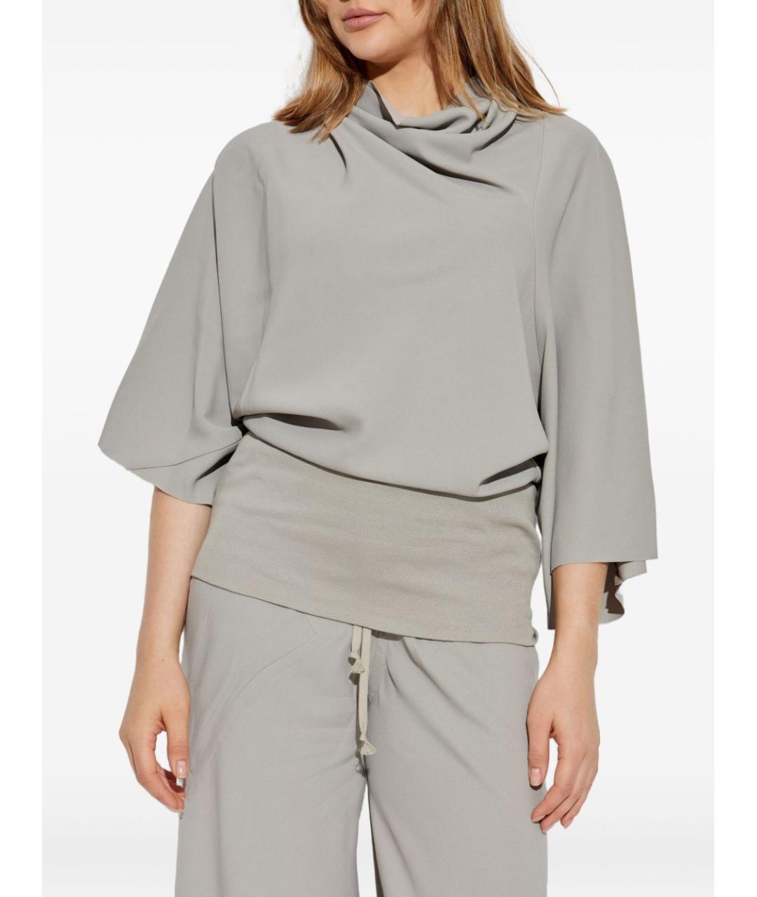 RICK OWENS Серый вискозный джемпер / свитер, фото 5