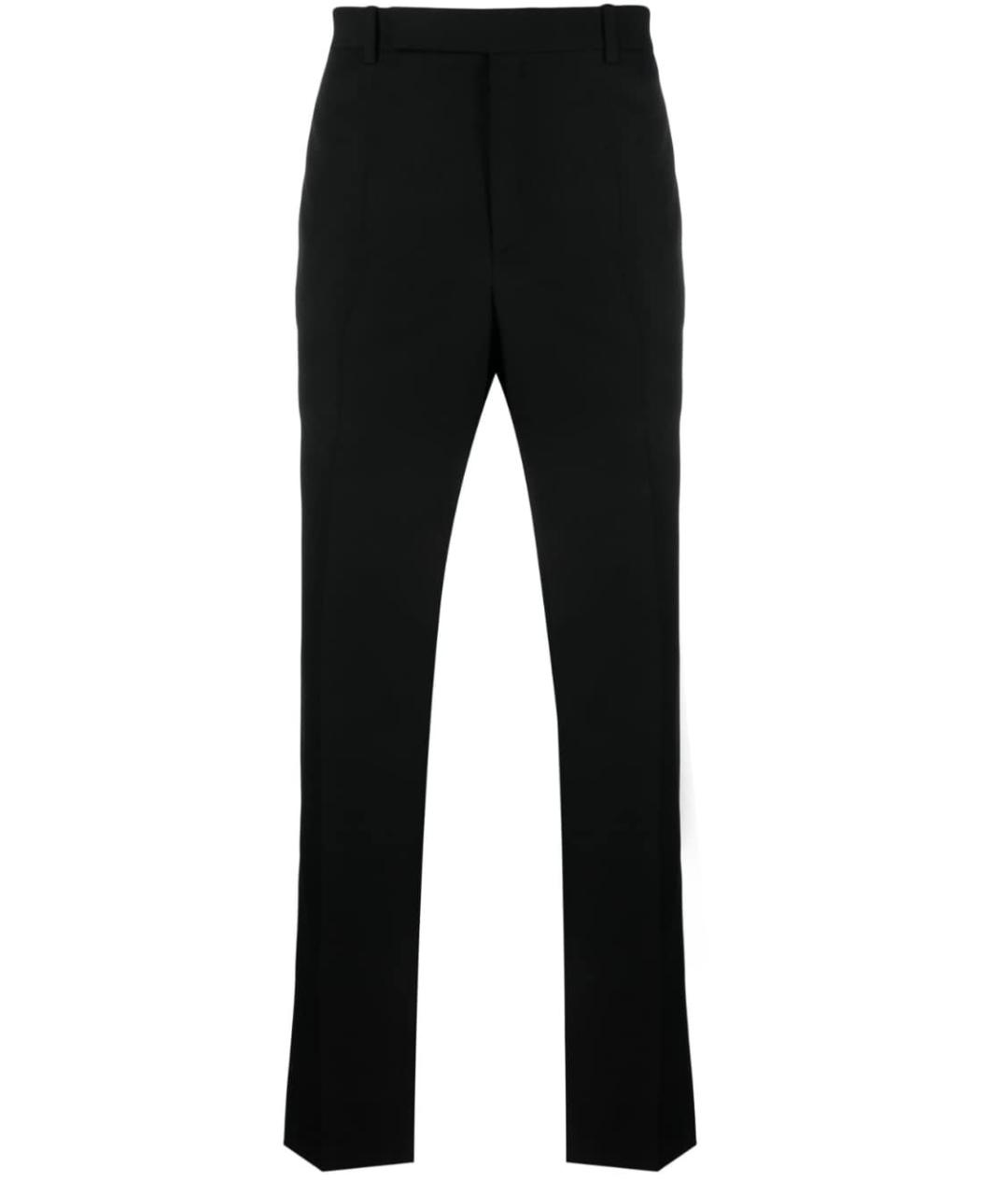 SAINT LAURENT Черные шерстяные повседневные брюки, фото 1