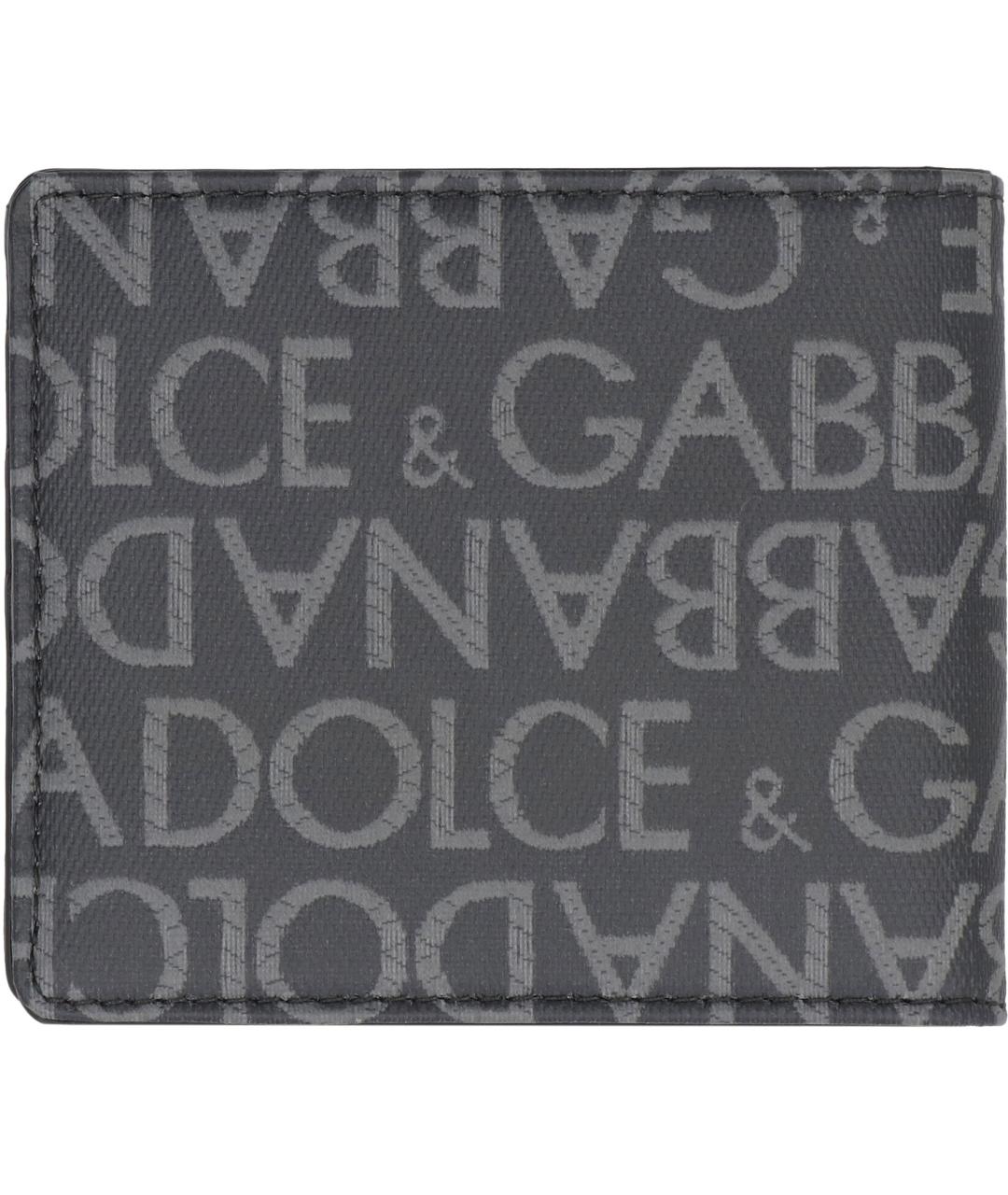 DOLCE&GABBANA Черный кожаный кошелек, фото 3
