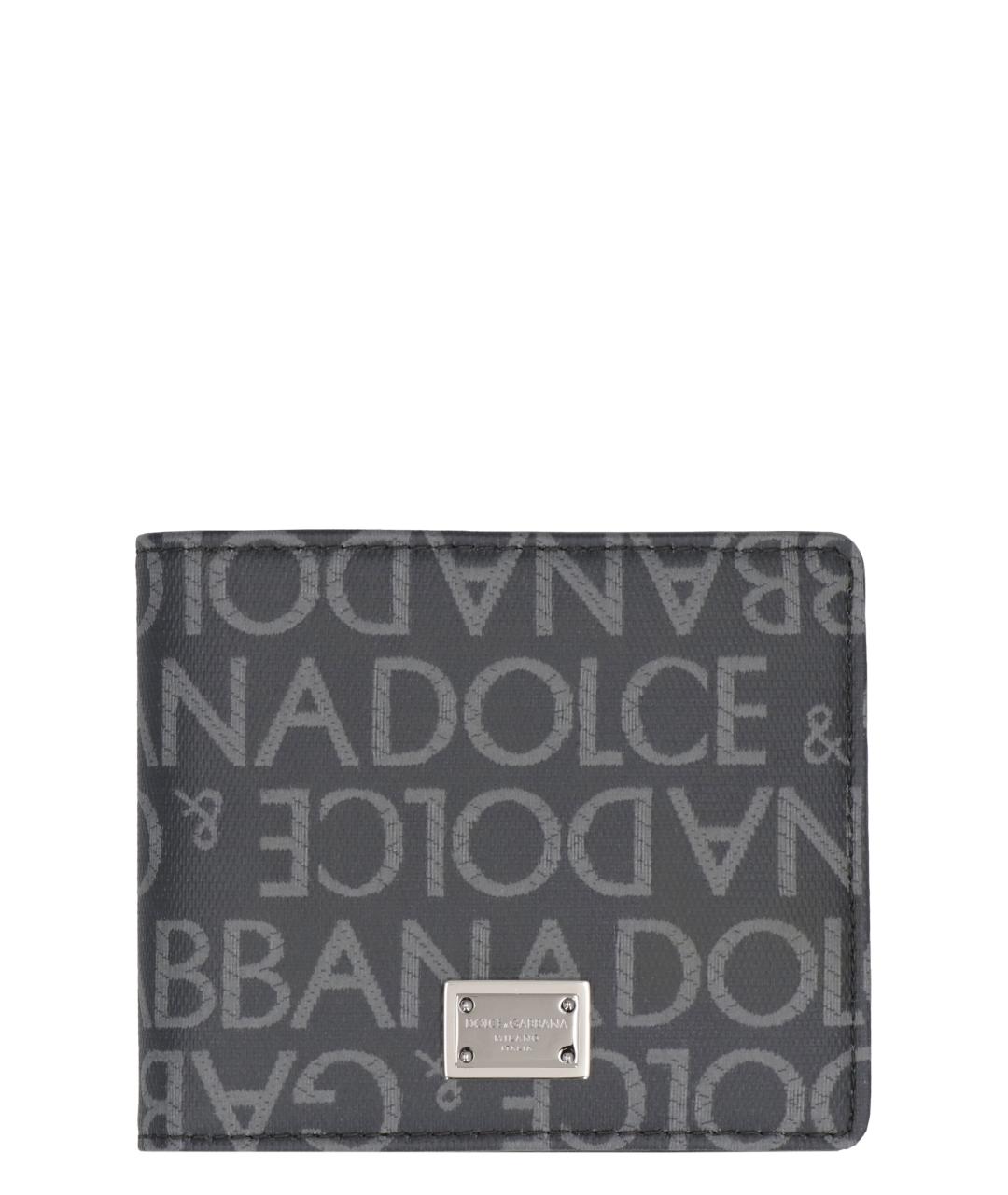 DOLCE&GABBANA Черный кожаный кошелек, фото 1