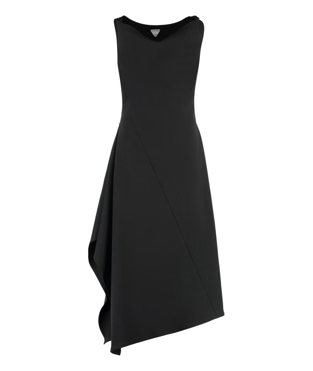 BOTTEGA VENETA Черное хлопковое повседневное платье, фото 1