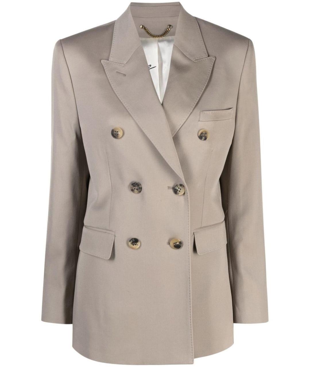 GOLDEN GOOSE DELUXE BRAND Бежевый шерстяной жакет/пиджак, фото 1