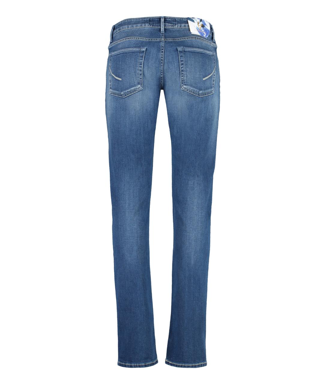 CP COMPANY Синие хлопковые джинсы скинни, фото 2