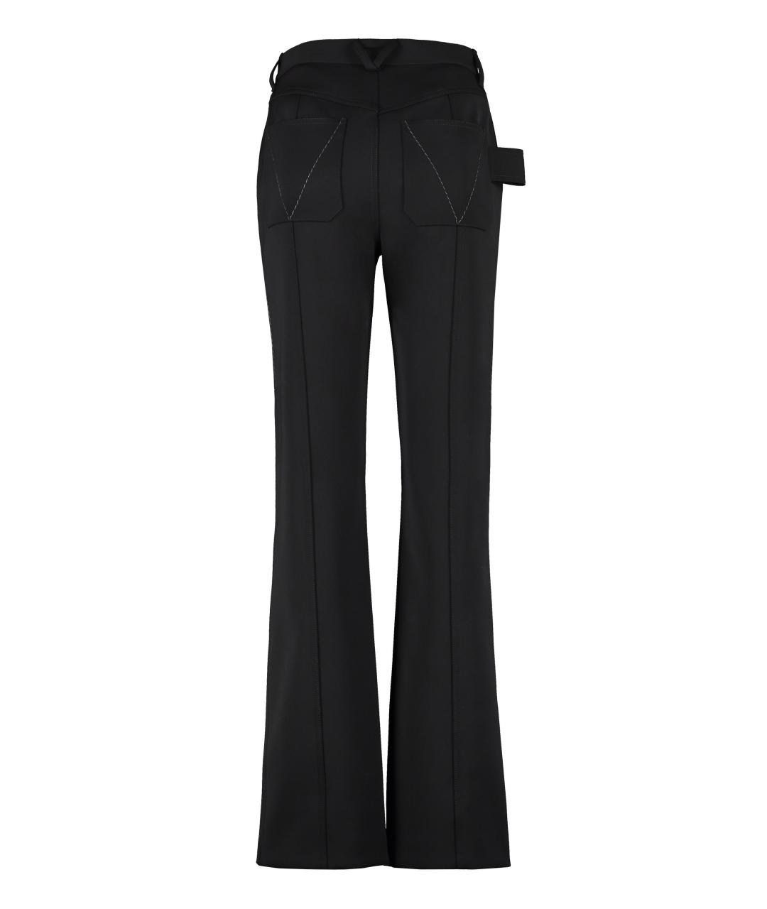 BOTTEGA VENETA Черные шерстяные прямые брюки, фото 2