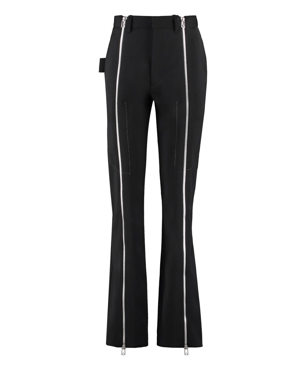 BOTTEGA VENETA Черные шерстяные прямые брюки, фото 1