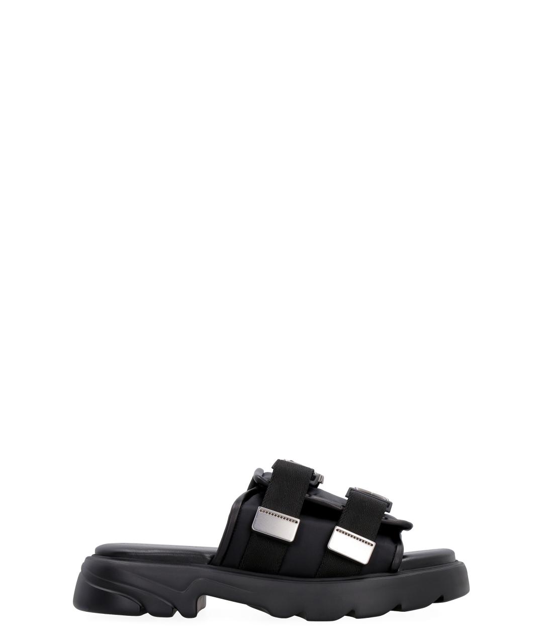 BOTTEGA VENETA Черные кожаные сандалии, фото 1