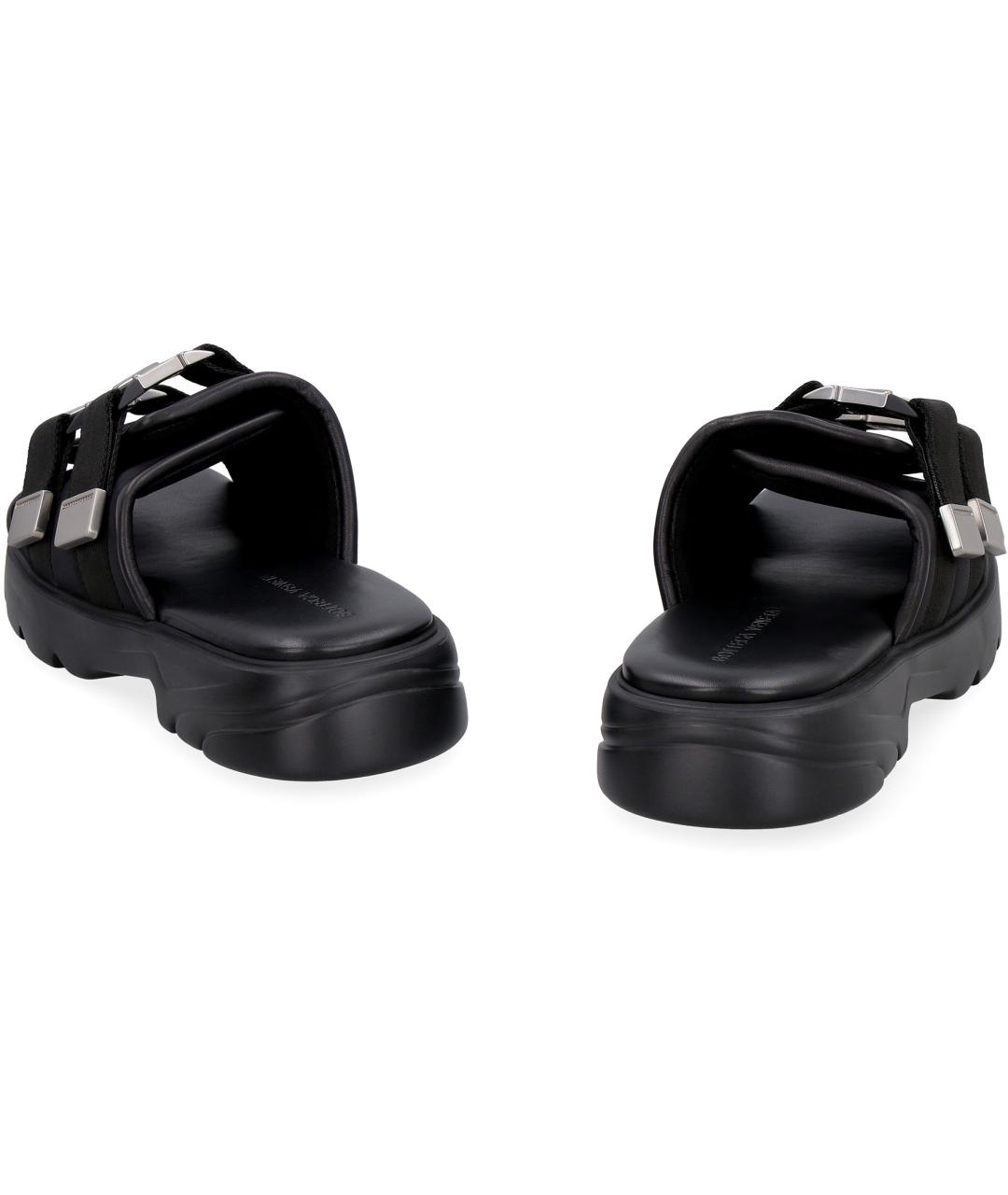 BOTTEGA VENETA Черные кожаные сандалии, фото 3