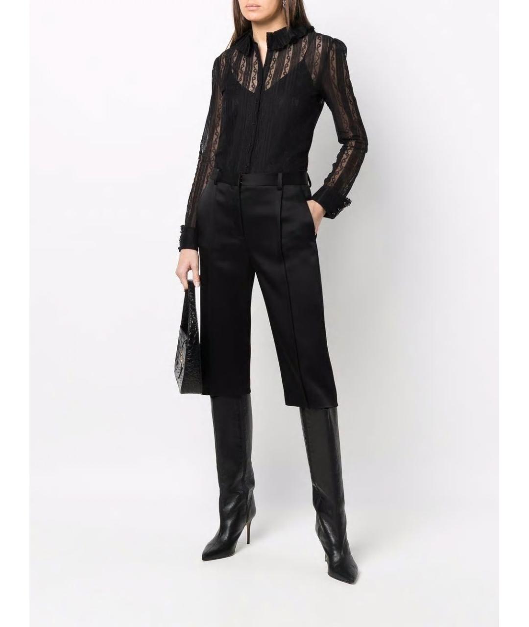 SAINT LAURENT Черная хлопковая блузы, фото 2