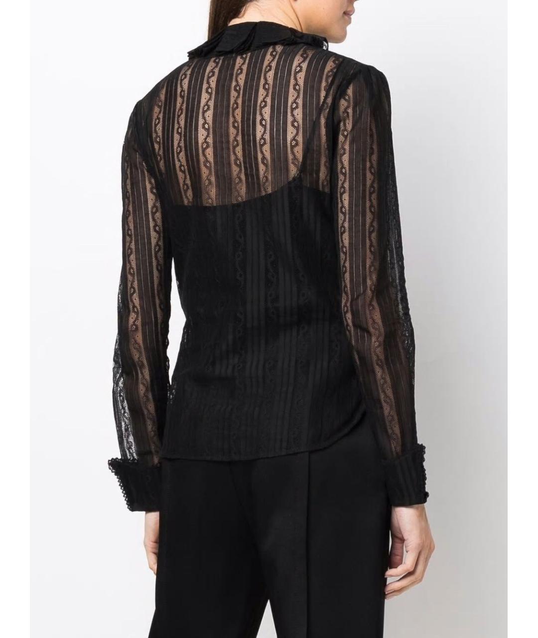 SAINT LAURENT Черная хлопковая блузы, фото 4