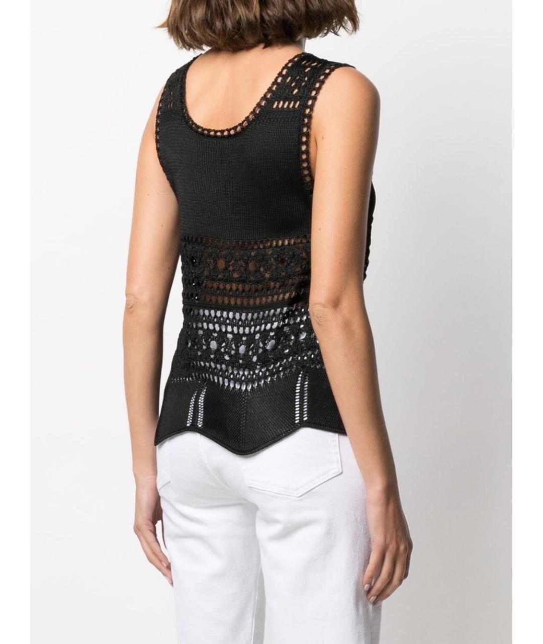 SAINT LAURENT Черная вискозная майка, фото 4