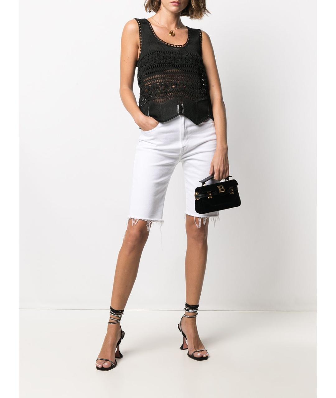 SAINT LAURENT Черная вискозная майка, фото 2