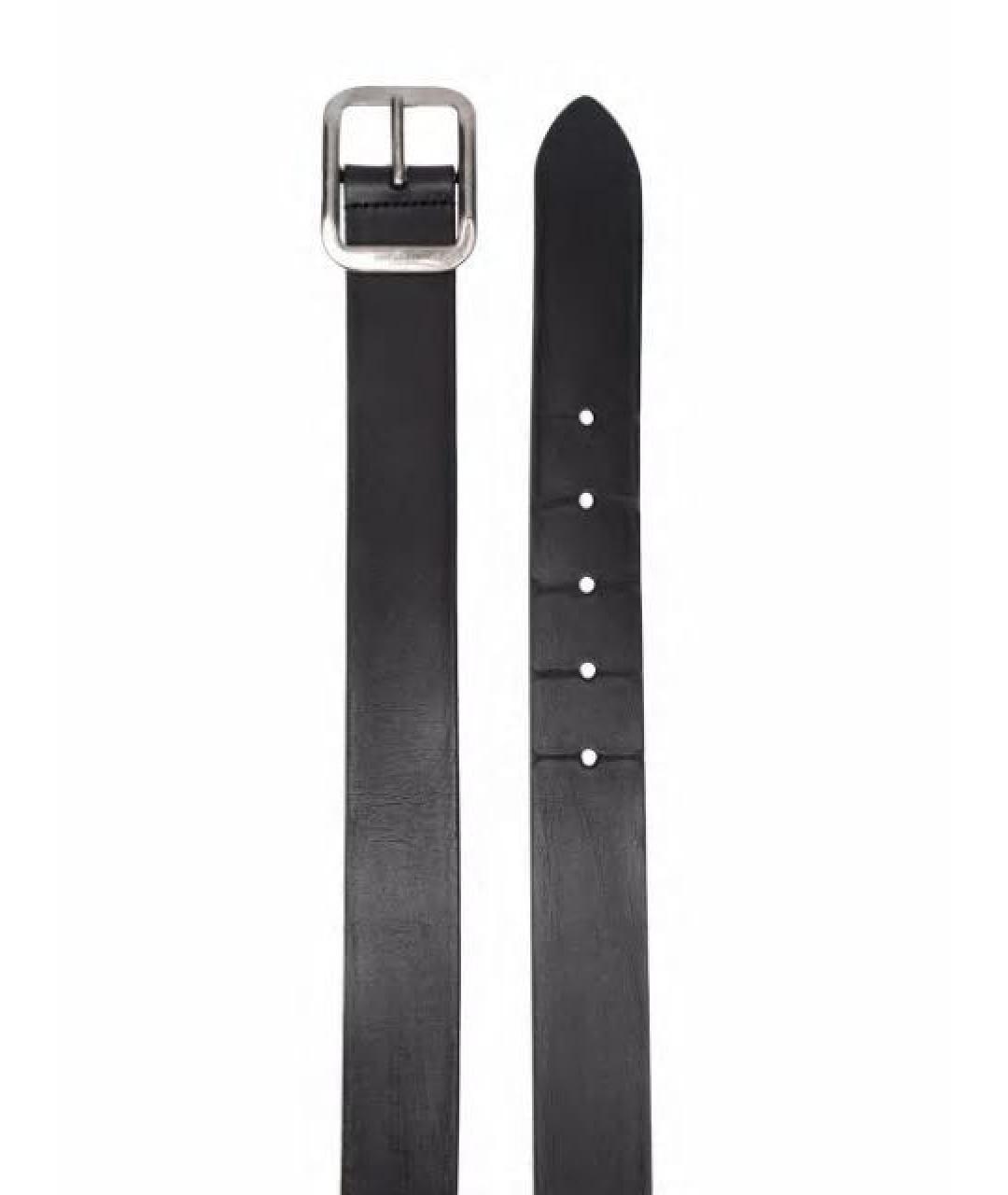 SAINT LAURENT Черный кожаный ремень, фото 2