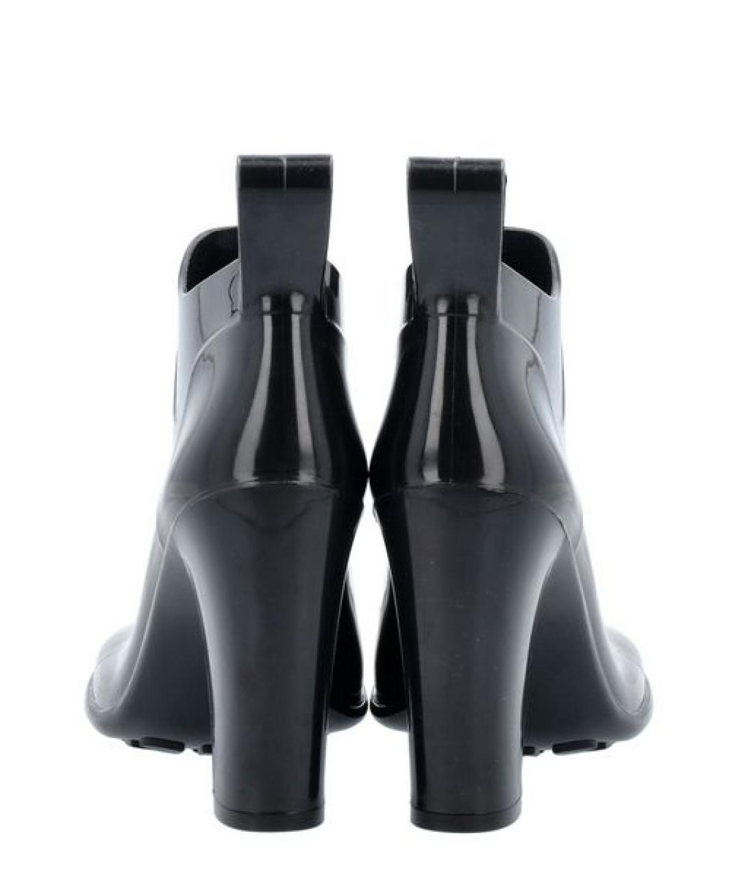 BOTTEGA VENETA Черные резиновые ботинки, фото 5