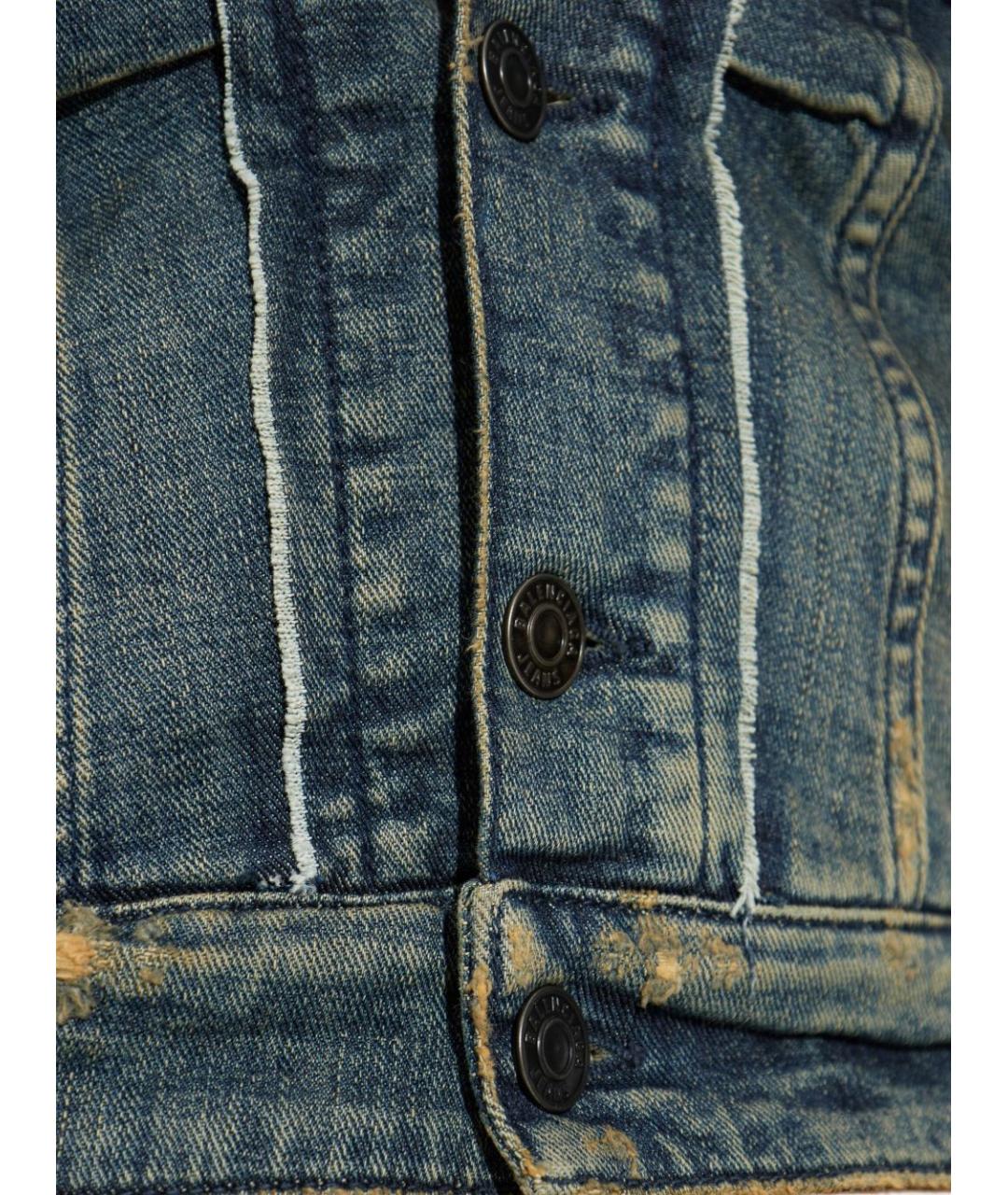 BALENCIAGA Синяя хлопковая куртка, фото 4