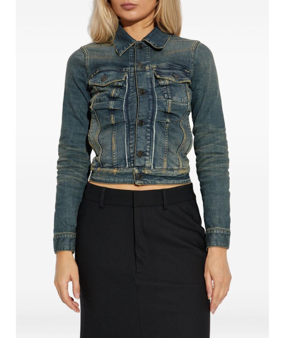 BALENCIAGA Синяя хлопковая куртка, фото 3