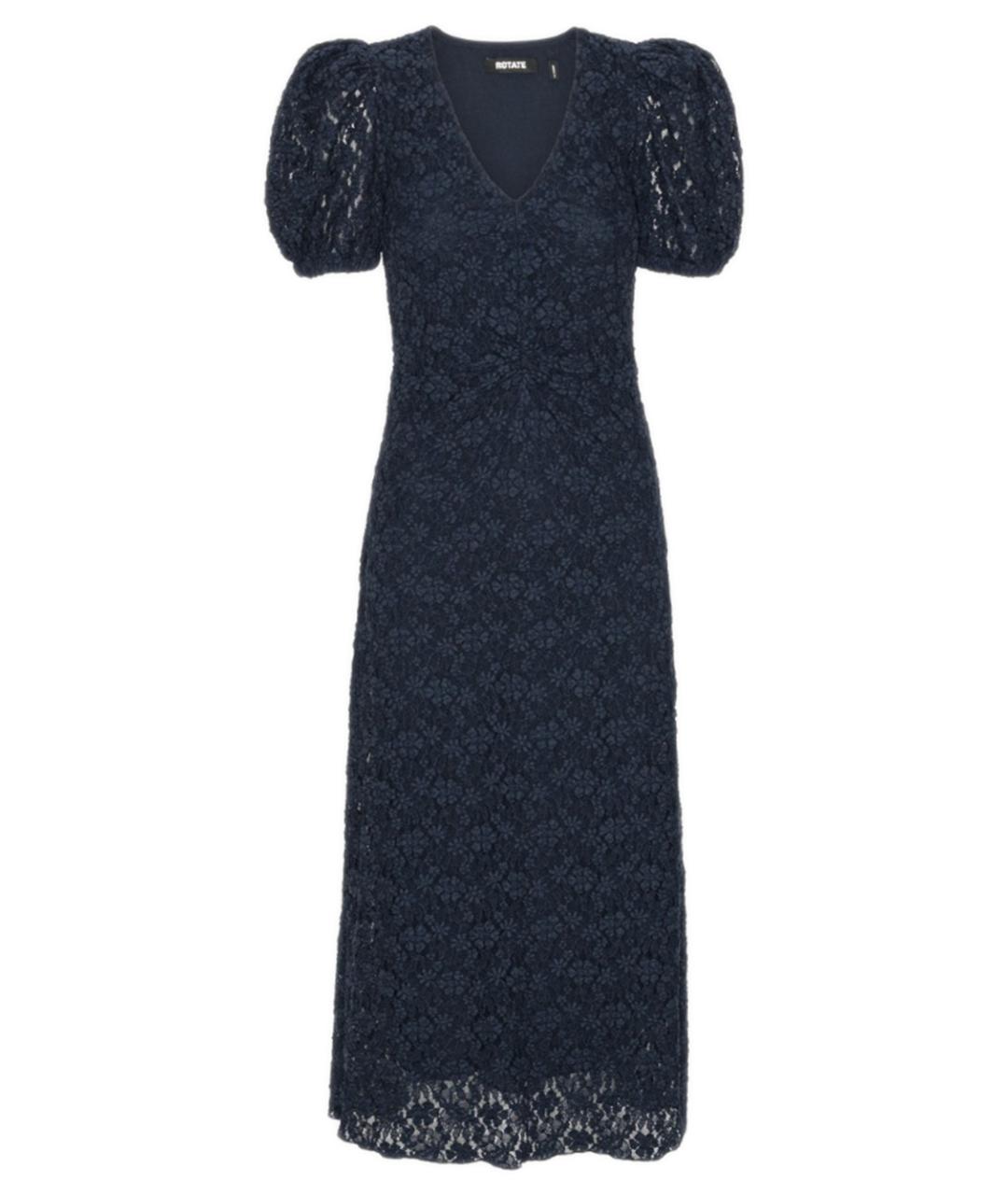 ROTATE Синее полиамидовое повседневное платье, фото 2