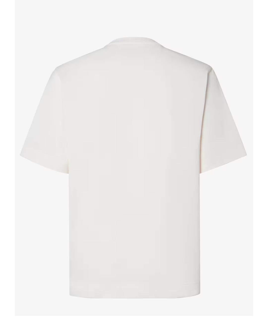 FENDI Белая хлопковая футболка, фото 4