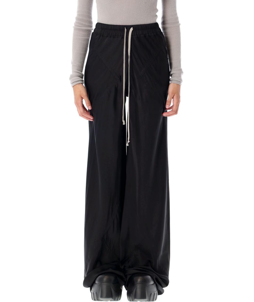 RICK OWENS Черные ацетатные брюки широкие, фото 4