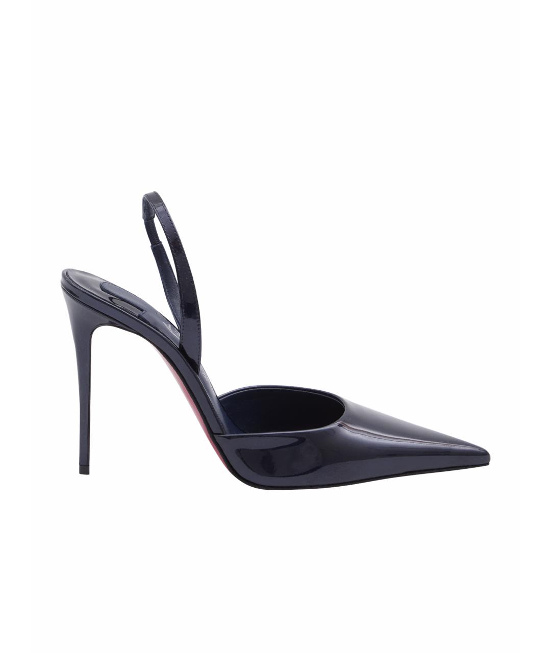 CHRISTIAN LOUBOUTIN Синие туфли из лакированной кожи, фото 1