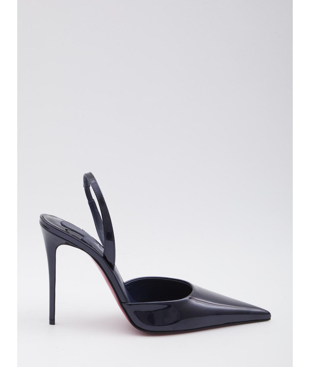 CHRISTIAN LOUBOUTIN Синие туфли из лакированной кожи, фото 6