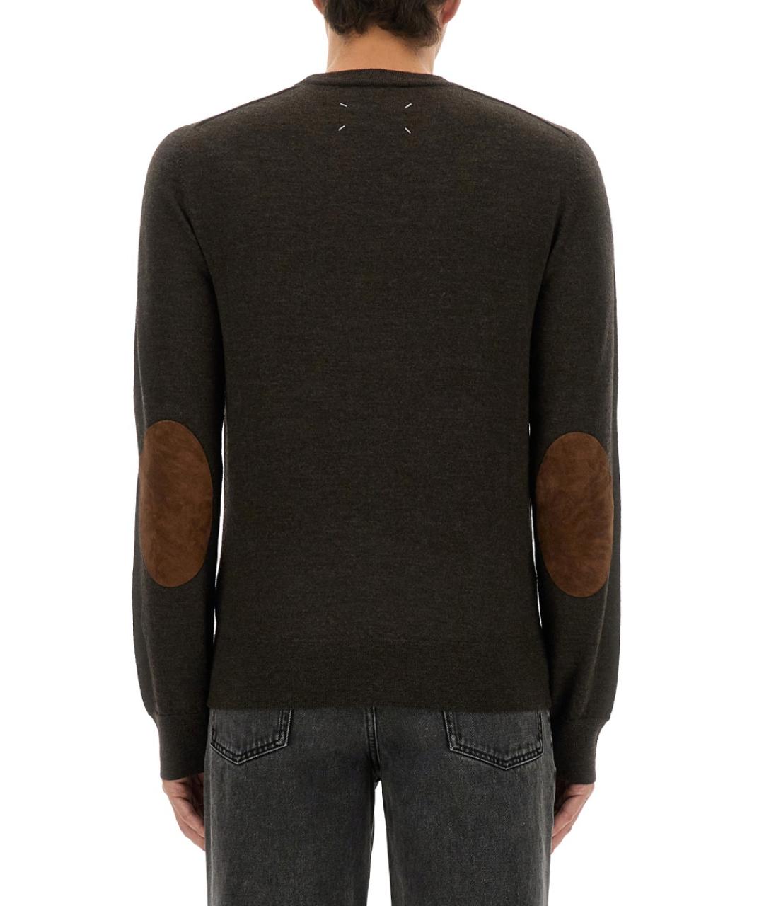 MAISON MARGIELA Коричневый шерстяной джемпер / свитер, фото 3