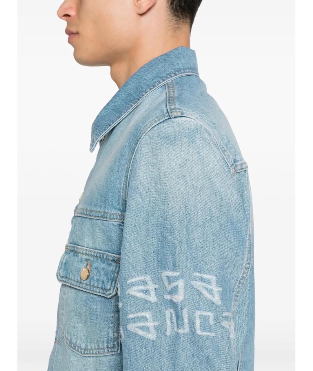 CASABLANCA Голубая хлопковая куртка, фото 5