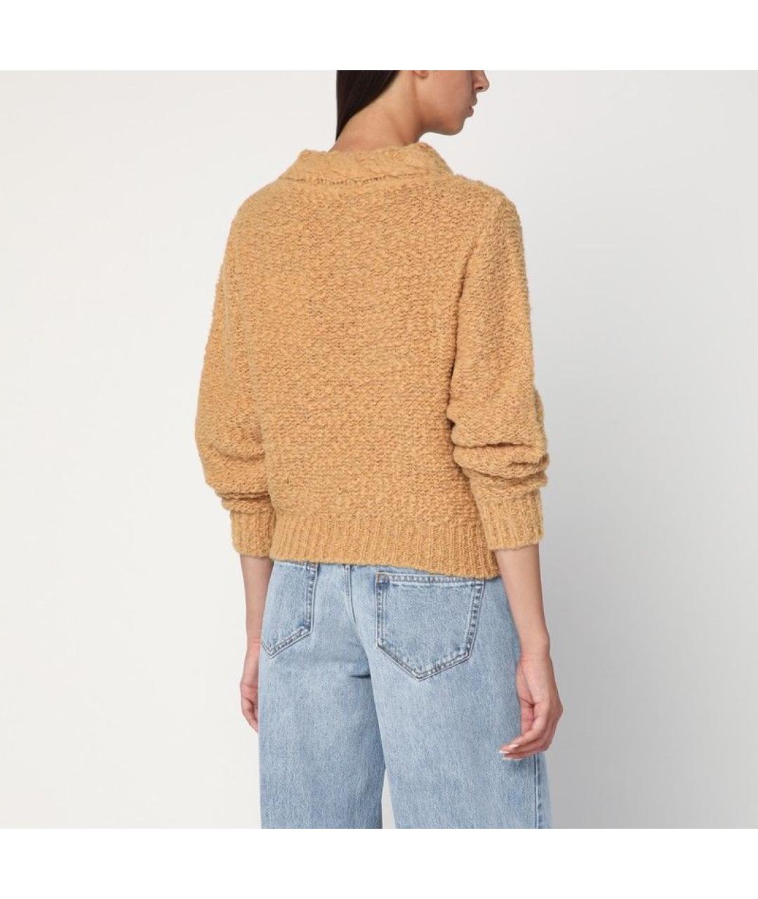 ISABEL MARANT Бежевый шерстяной джемпер / свитер, фото 3