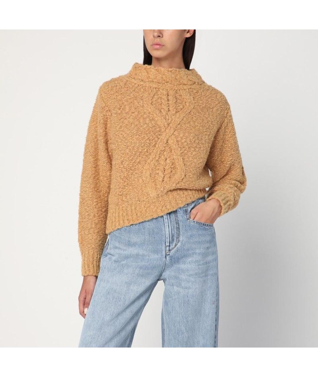 ISABEL MARANT Бежевый шерстяной джемпер / свитер, фото 2