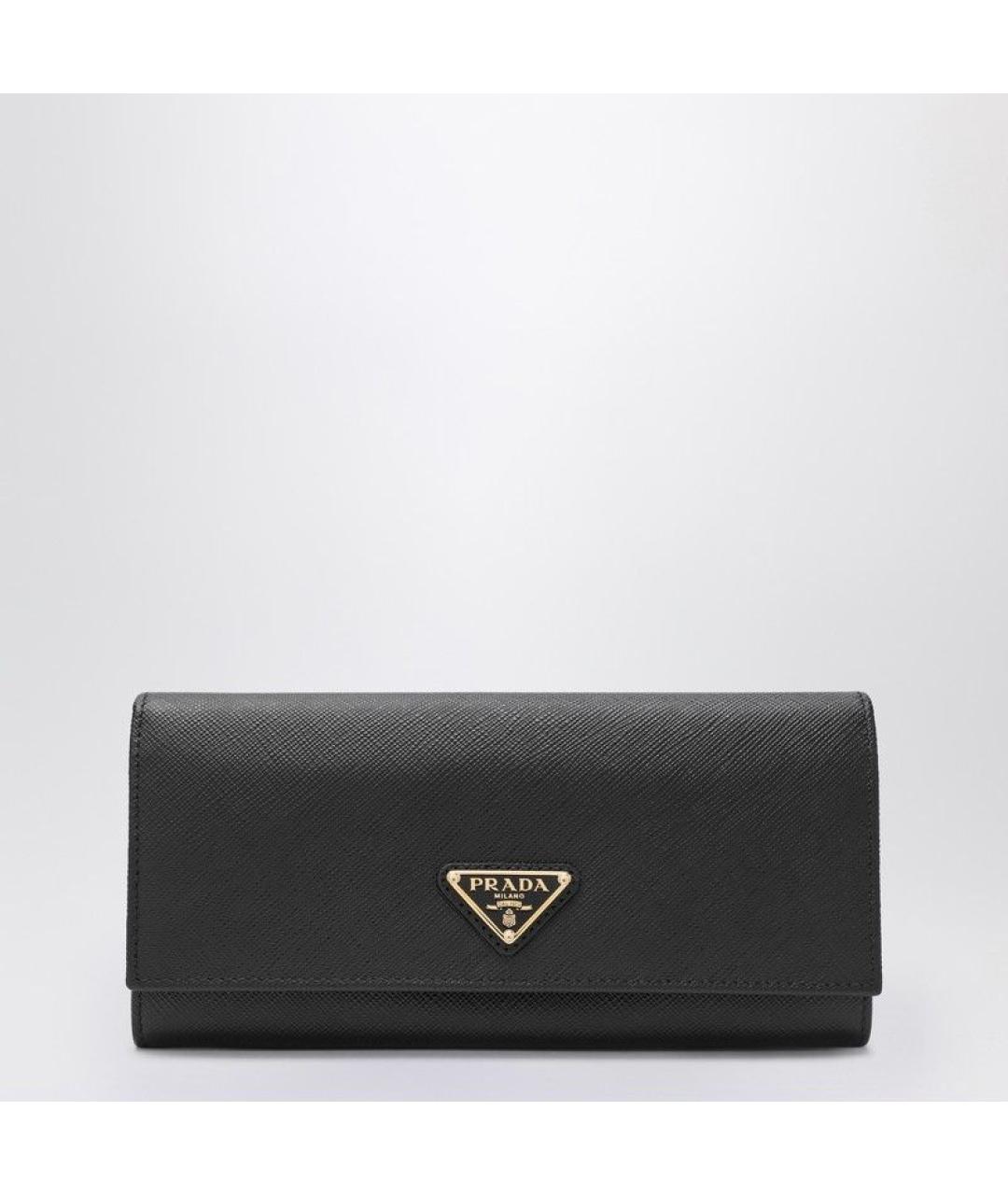 PRADA Черный кожаный кошелек, фото 5