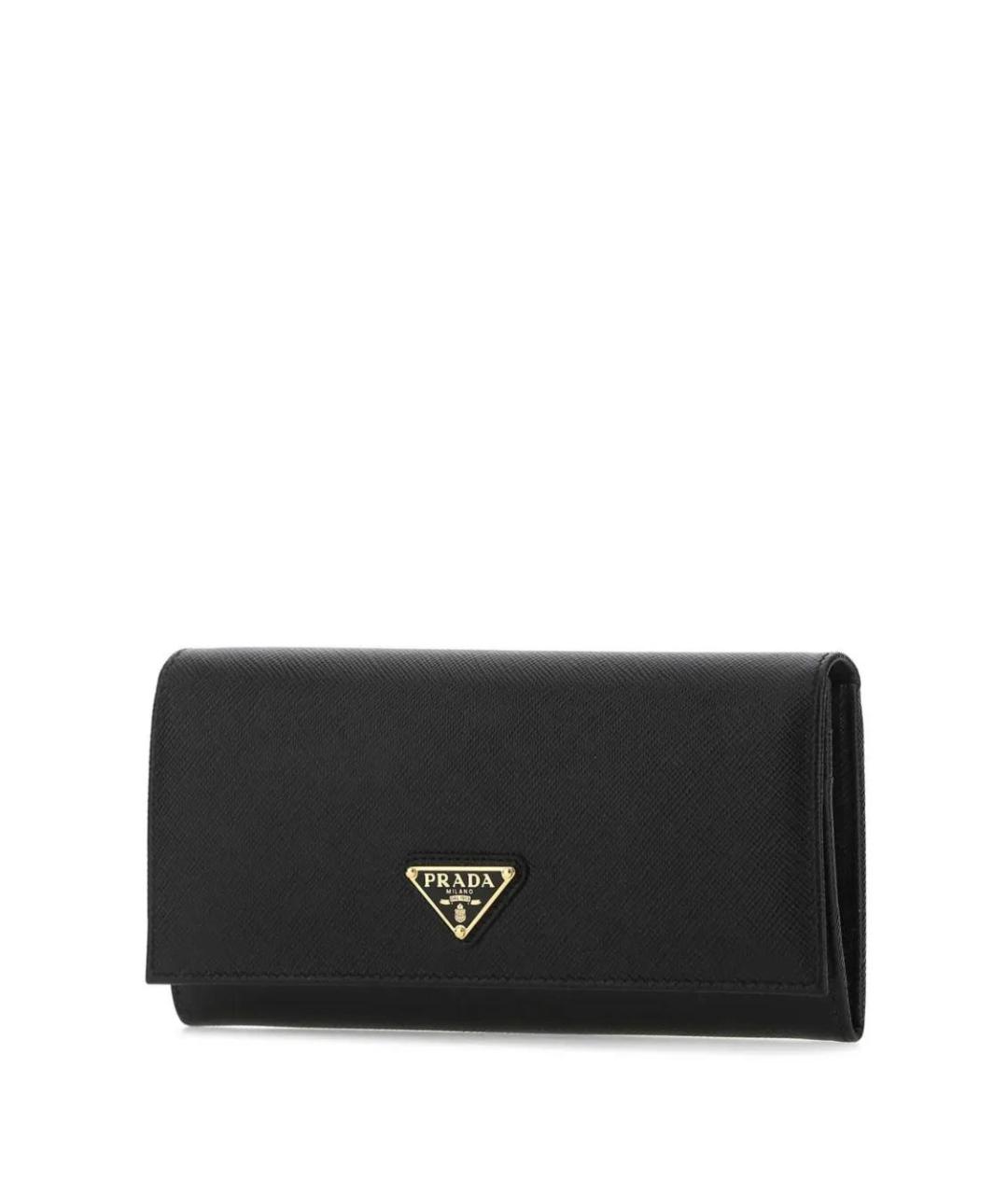 PRADA Черный кожаный кошелек, фото 3