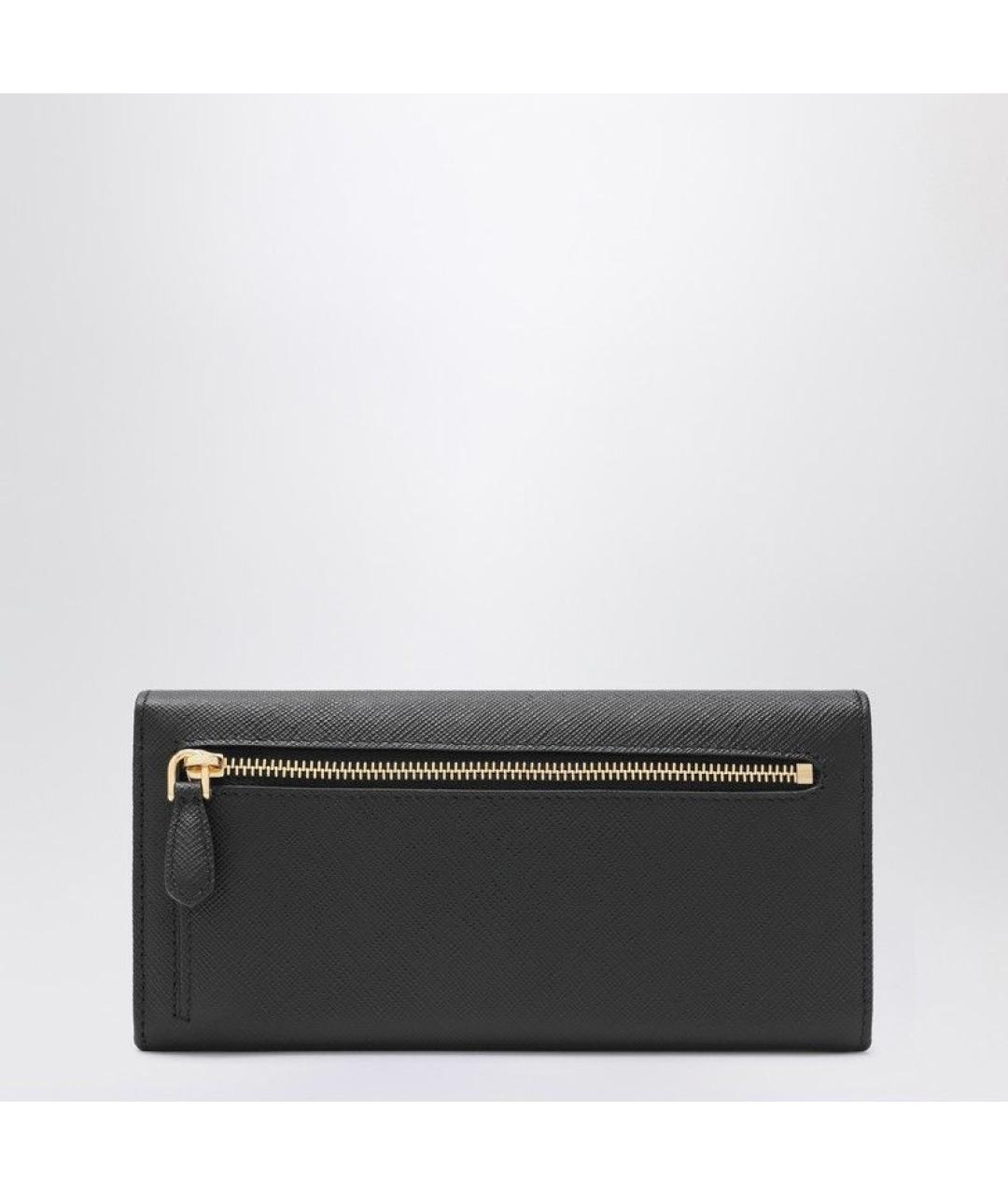 PRADA Черный кожаный кошелек, фото 2