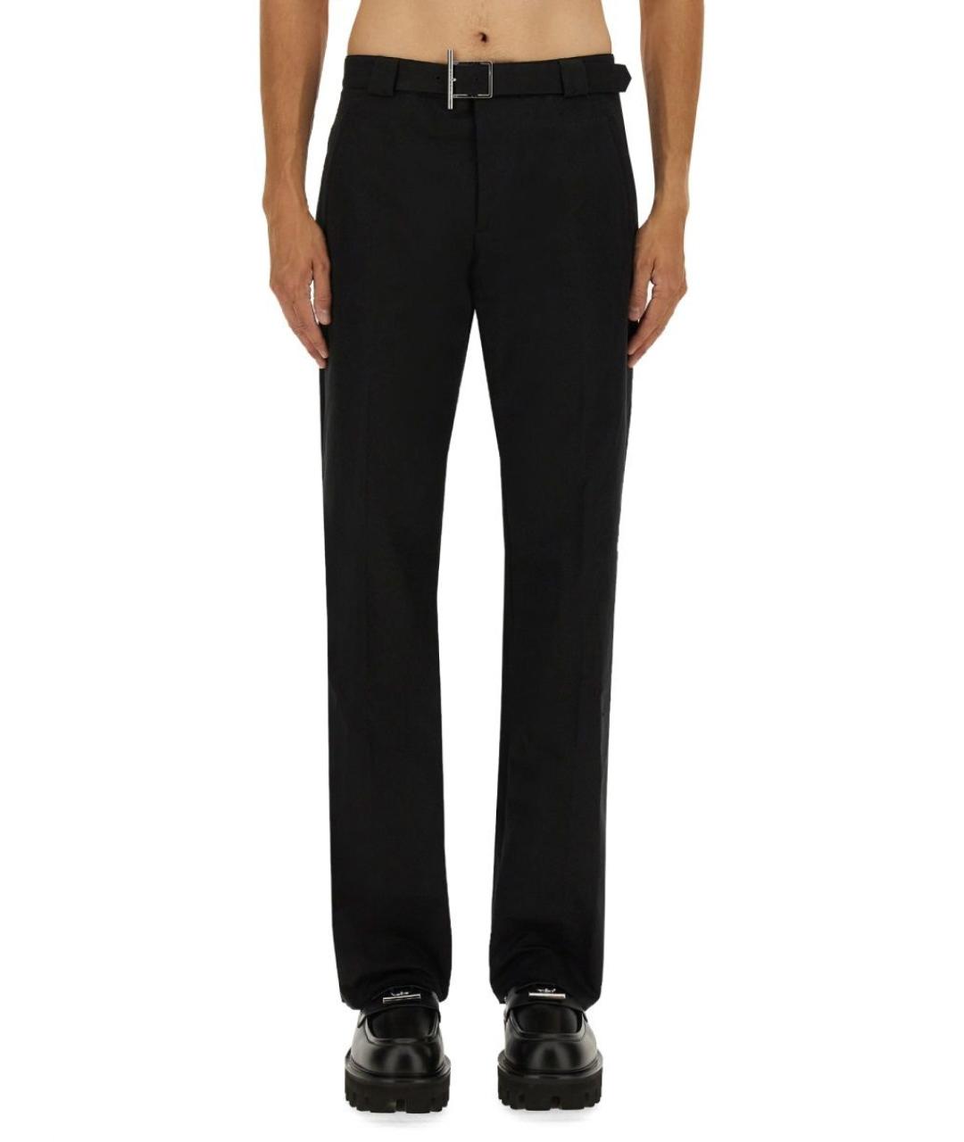 ALEXANDER MCQUEEN Черные хлопковые классические брюки, фото 5